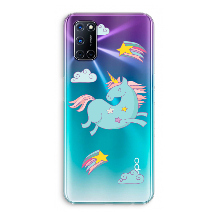Vliegende eenhoorn: Oppo A72 Transparant Hoesje