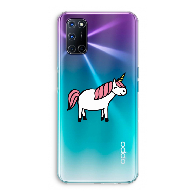 Eenhoorn: Oppo A72 Transparant Hoesje