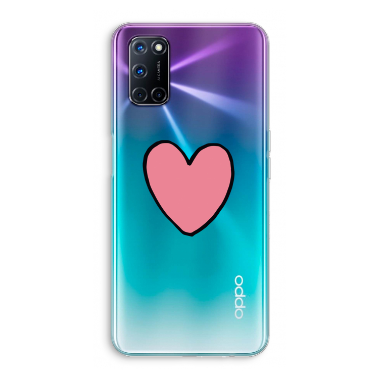 Hartje: Oppo A72 Transparant Hoesje