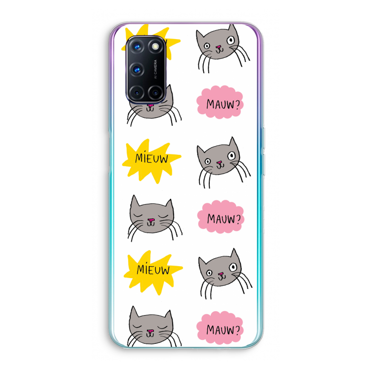 Meow: Oppo A72 Transparant Hoesje