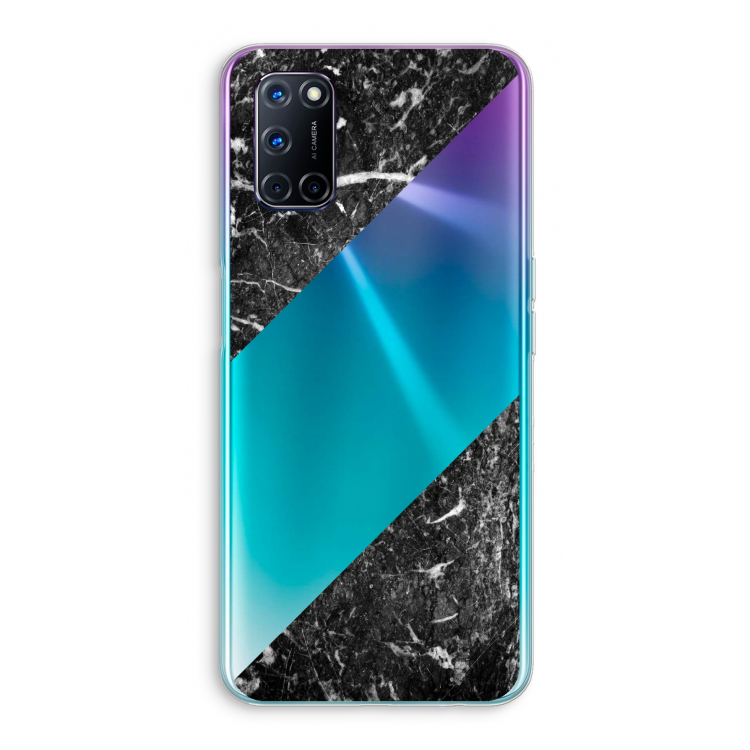 Zwart marmer: Oppo A72 Transparant Hoesje