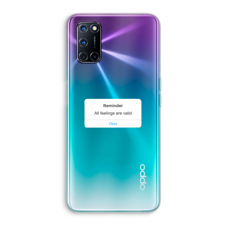 Reminder: Oppo A72 Transparant Hoesje