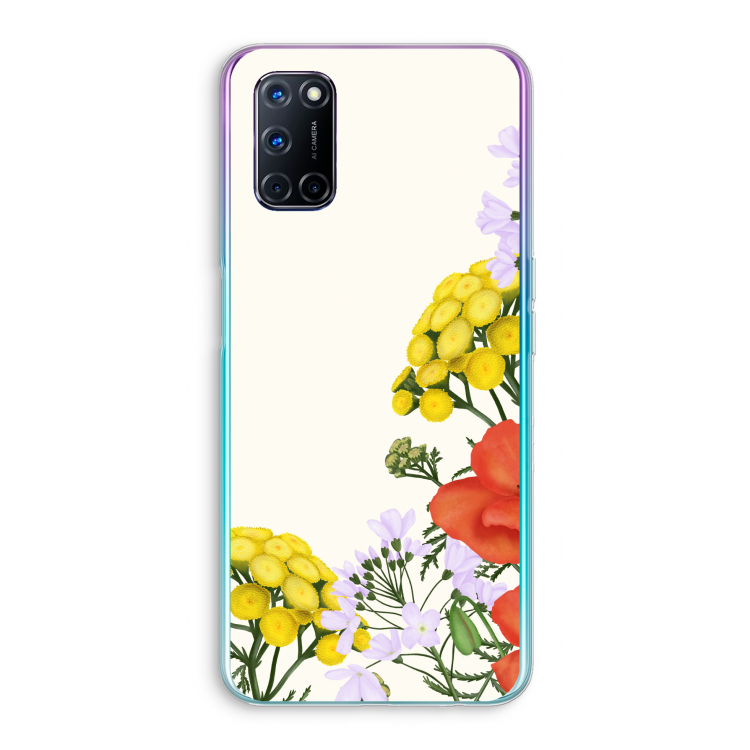 Wilde bloemen: Oppo A72 Transparant Hoesje
