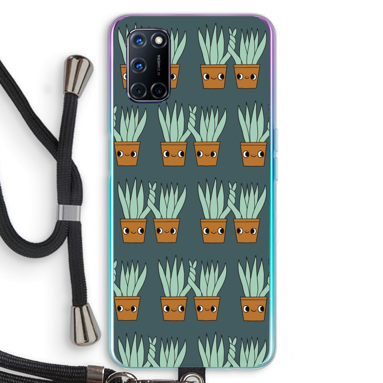 Sansevieria: Oppo A72 Transparant Hoesje met koord