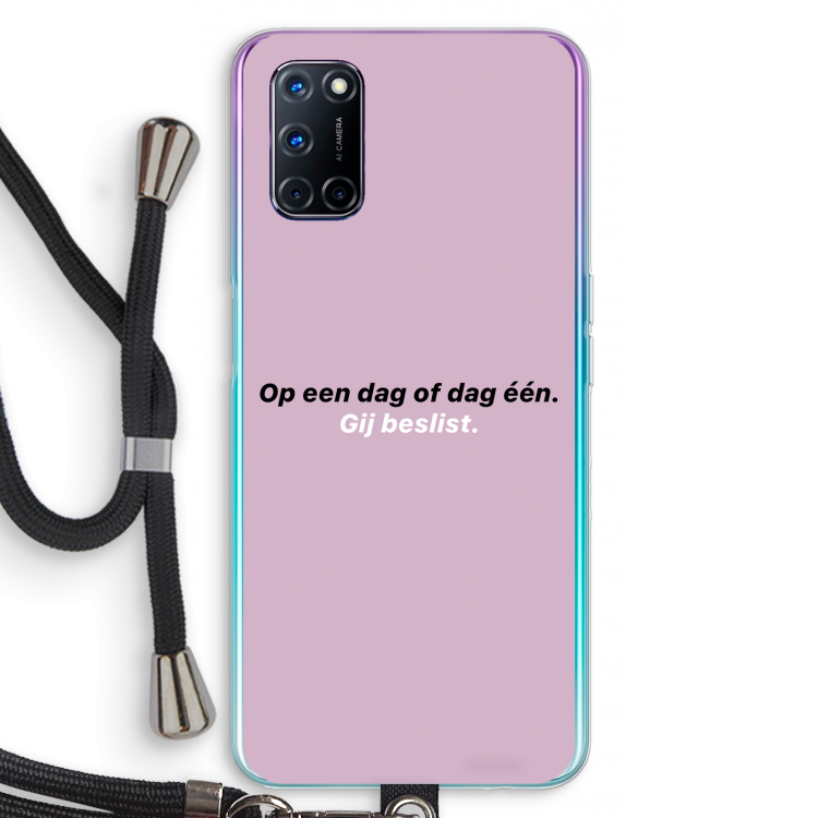gij beslist: Oppo A72 Transparant Hoesje met koord