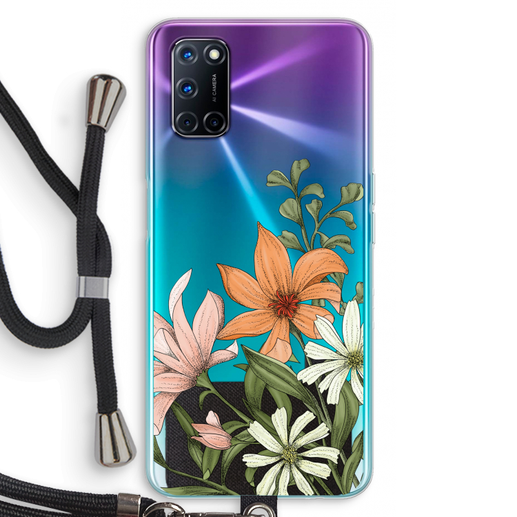 Floral bouquet: Oppo A72 Transparant Hoesje met koord