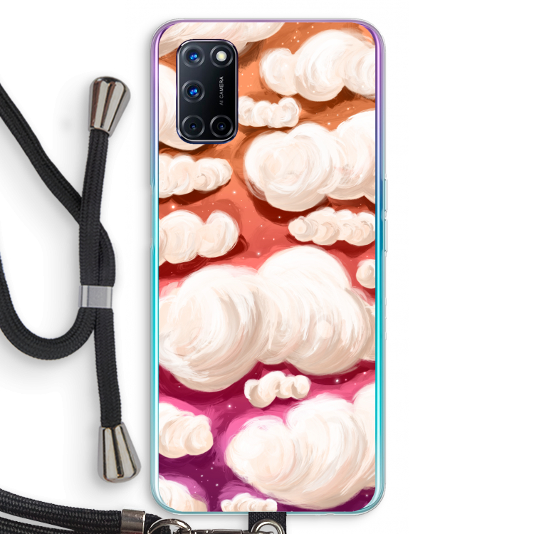 Katoen Wolken: Oppo A72 Transparant Hoesje met koord