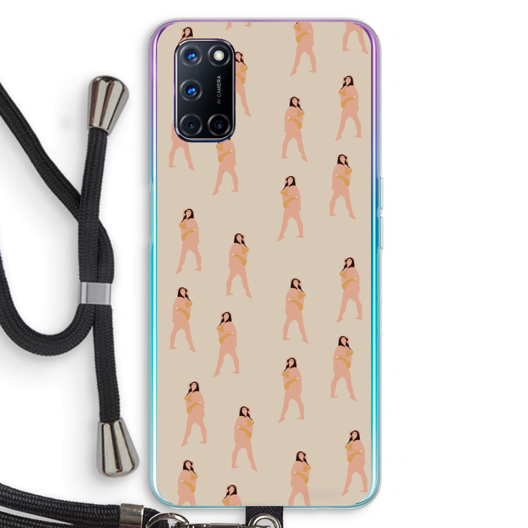 You're so golden: Oppo A72 Transparant Hoesje met koord