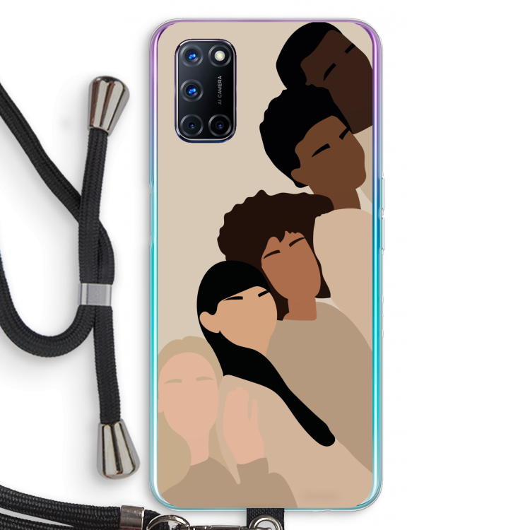 Sweet creatures: Oppo A72 Transparant Hoesje met koord