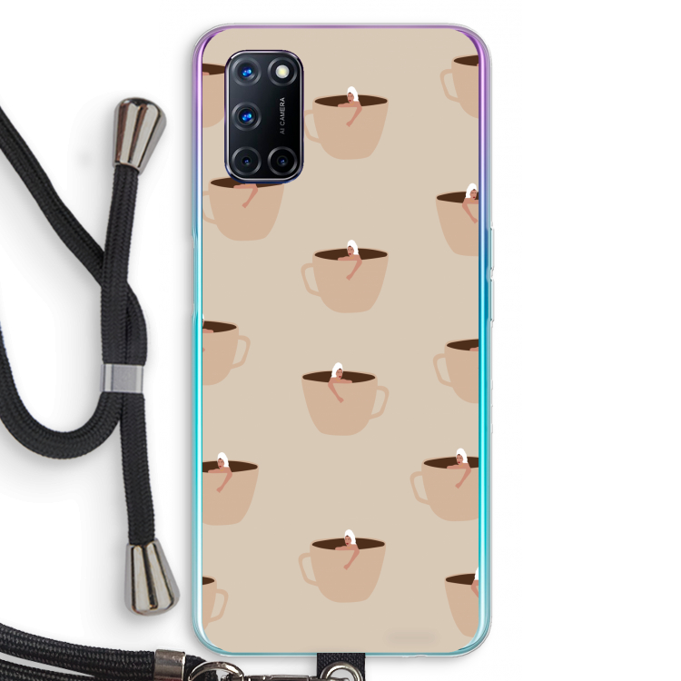 Morning coffee: Oppo A72 Transparant Hoesje met koord