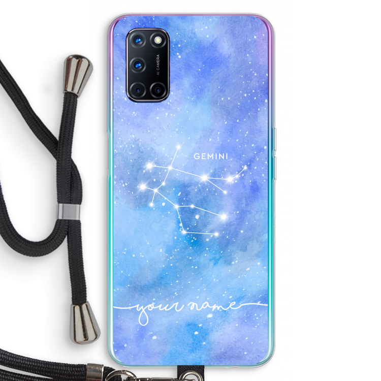 Sterrenbeeld - Licht: Oppo A72 Transparant Hoesje met koord