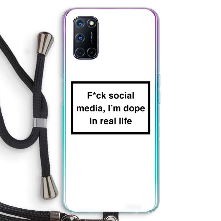 I'm dope: Oppo A72 Transparant Hoesje met koord