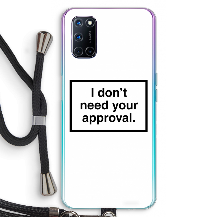 Don't need approval: Oppo A72 Transparant Hoesje met koord