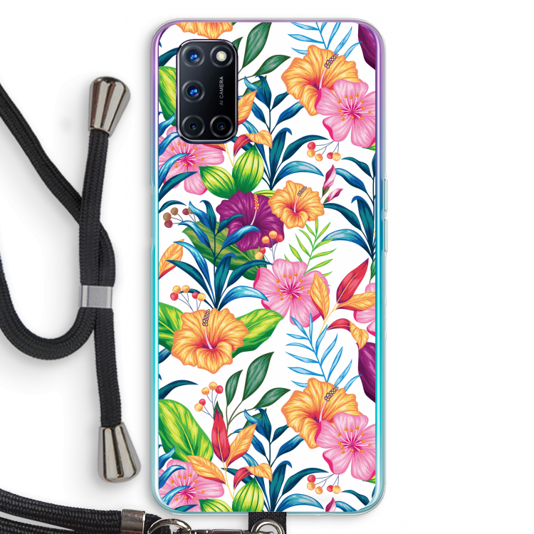 Tropisch 2: Oppo A72 Transparant Hoesje met koord