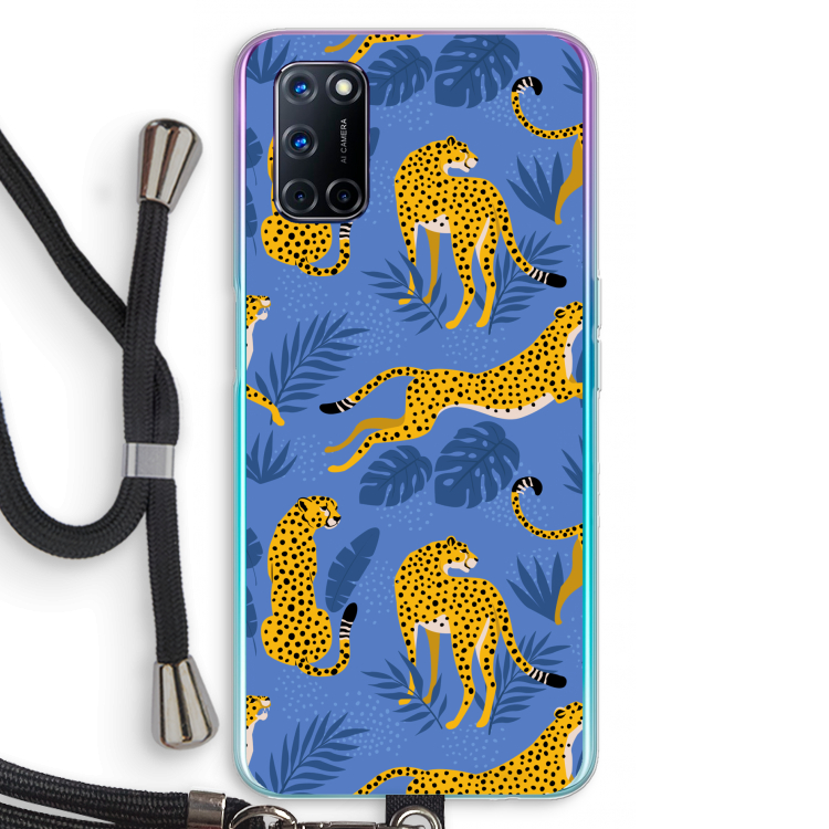 Luipaard: Oppo A72 Transparant Hoesje met koord