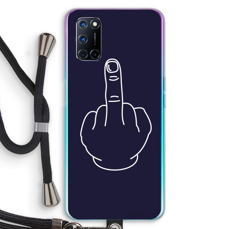 F**k U: Oppo A72 Transparant Hoesje met koord