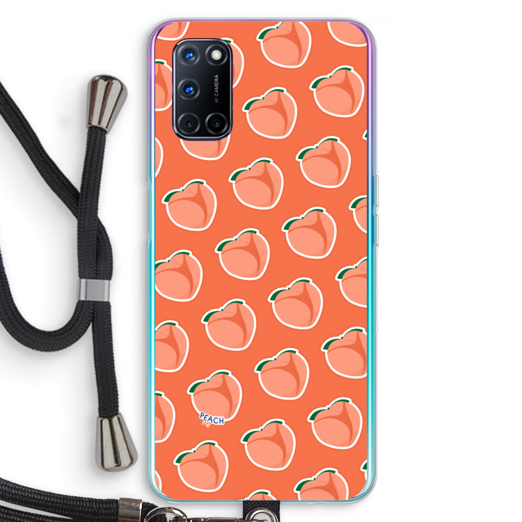Just peachy: Oppo A72 Transparant Hoesje met koord