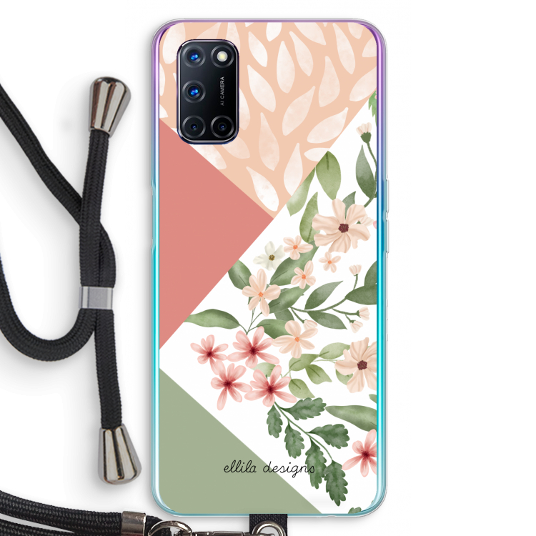 Sweet heaven geometrics: Oppo A72 Transparant Hoesje met koord