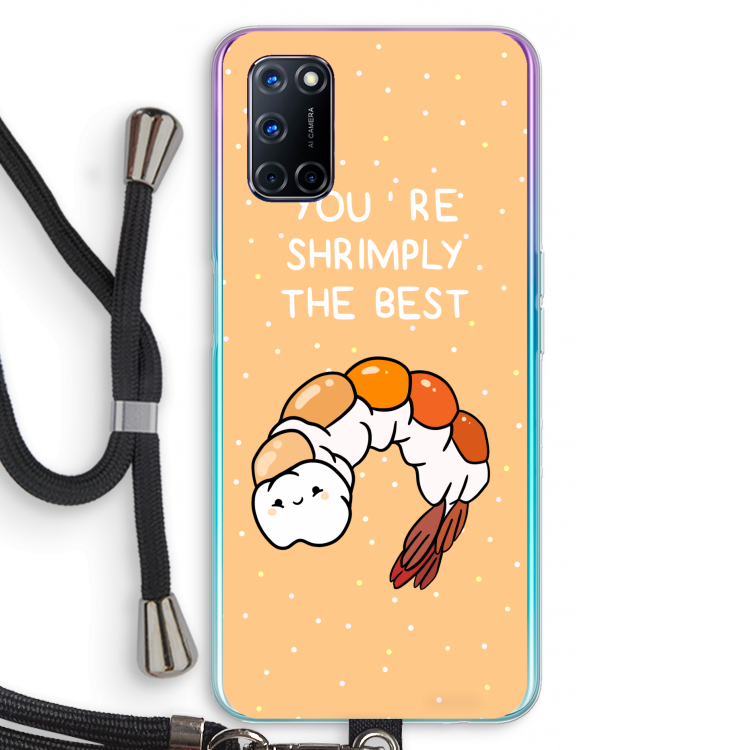 You're Shrimply The Best: Oppo A72 Transparant Hoesje met koord