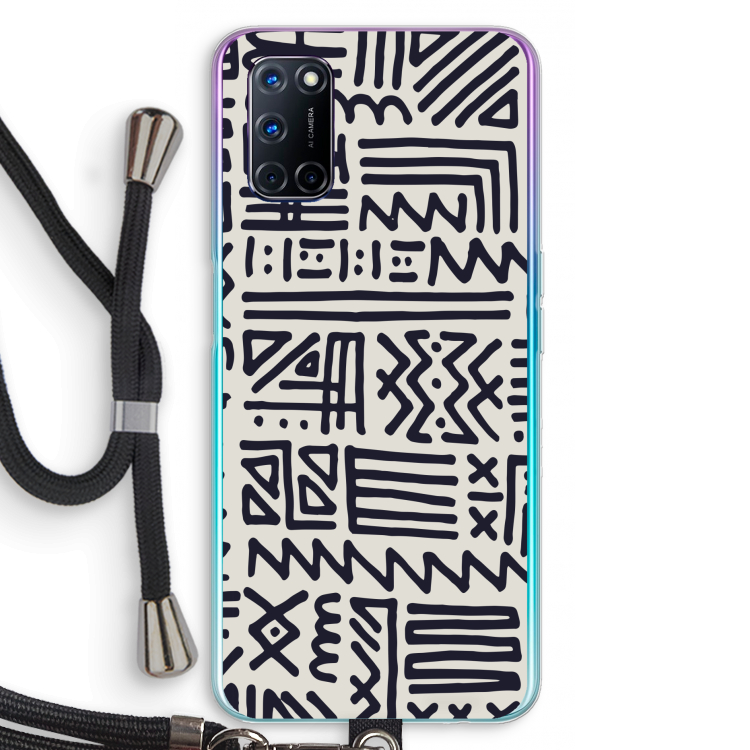 Marrakech print: Oppo A72 Transparant Hoesje met koord