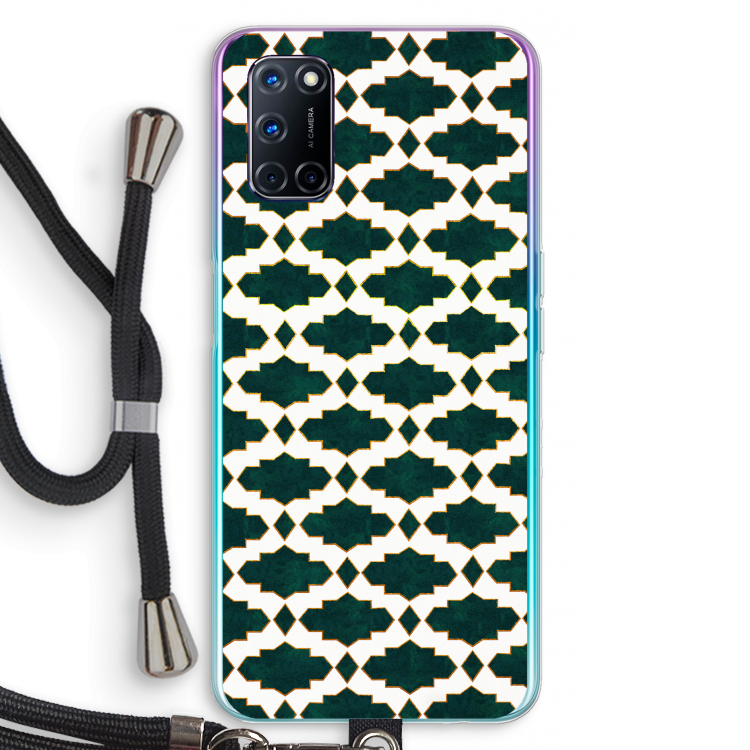 Moroccan tiles: Oppo A72 Transparant Hoesje met koord