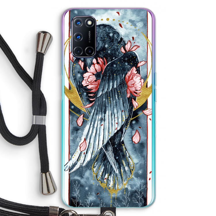 Golden Raven: Oppo A72 Transparant Hoesje met koord