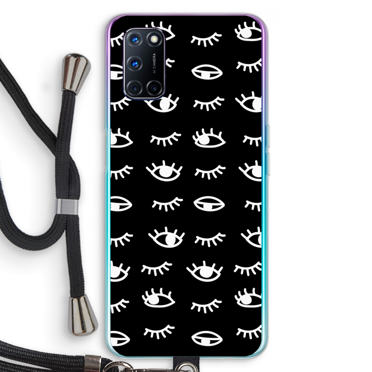 Eye pattern #3: Oppo A72 Transparant Hoesje met koord
