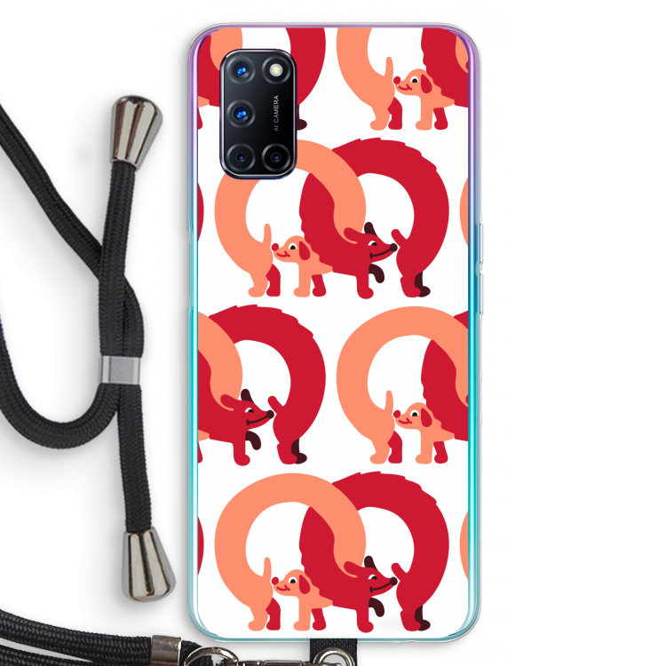 Dogs: Oppo A72 Transparant Hoesje met koord