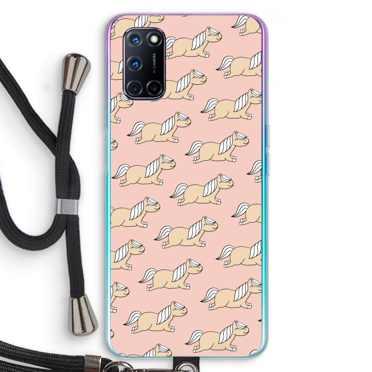 Ponys: Oppo A72 Transparant Hoesje met koord