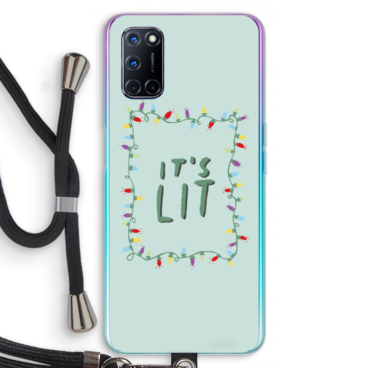 It's Lit: Oppo A72 Transparant Hoesje met koord