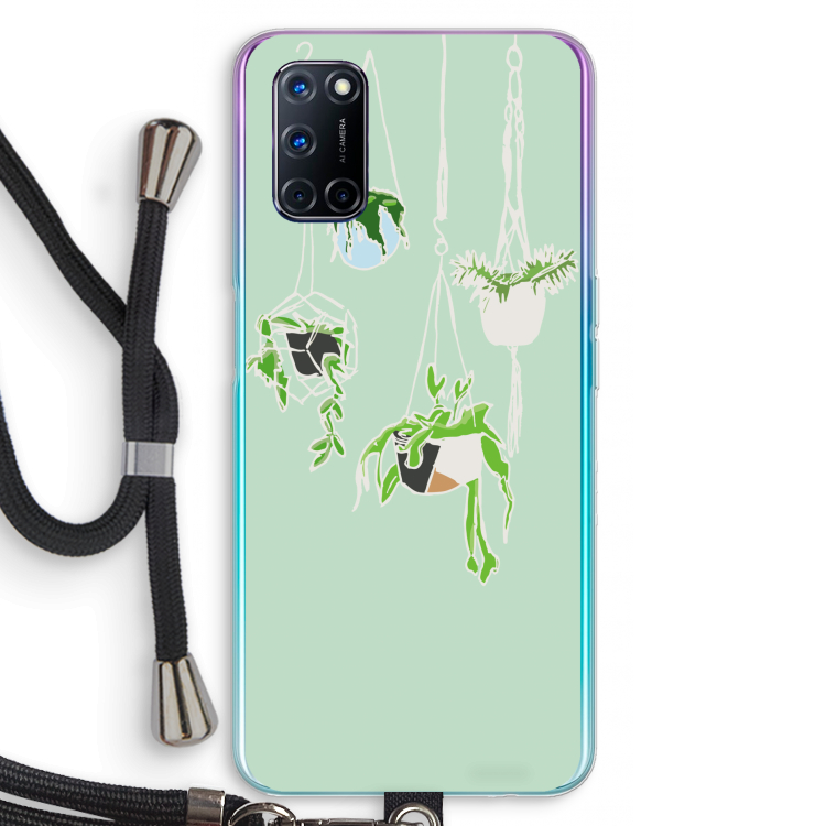 Hang In There: Oppo A72 Transparant Hoesje met koord