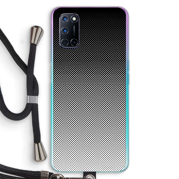 Musketon Halftone: Oppo A72 Transparant Hoesje met koord