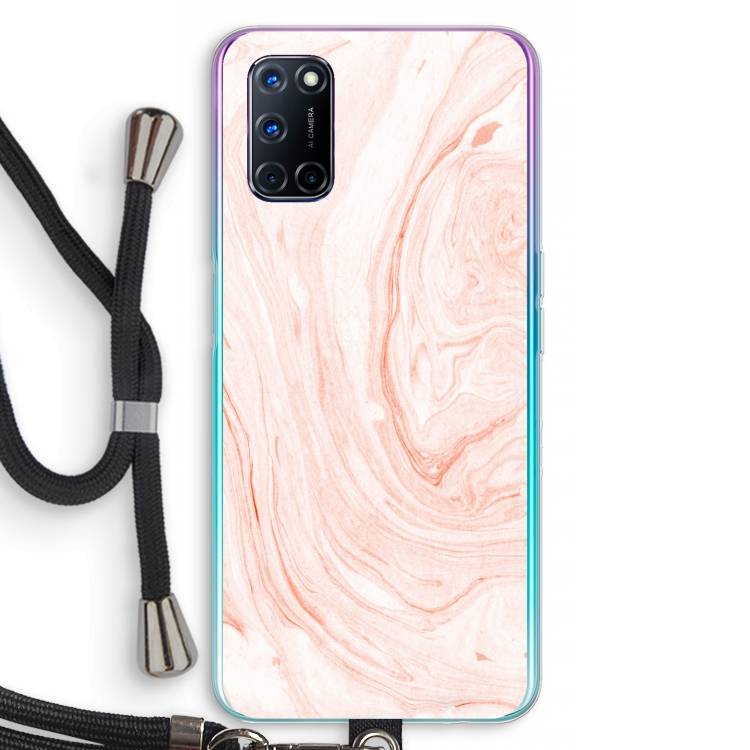 Peach bath: Oppo A72 Transparant Hoesje met koord