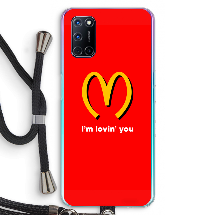 I'm lovin' you: Oppo A72 Transparant Hoesje met koord