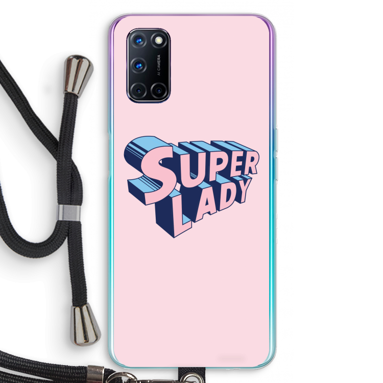 Superlady: Oppo A72 Transparant Hoesje met koord