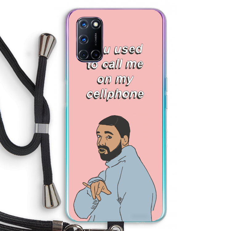Hotline bling: Oppo A72 Transparant Hoesje met koord