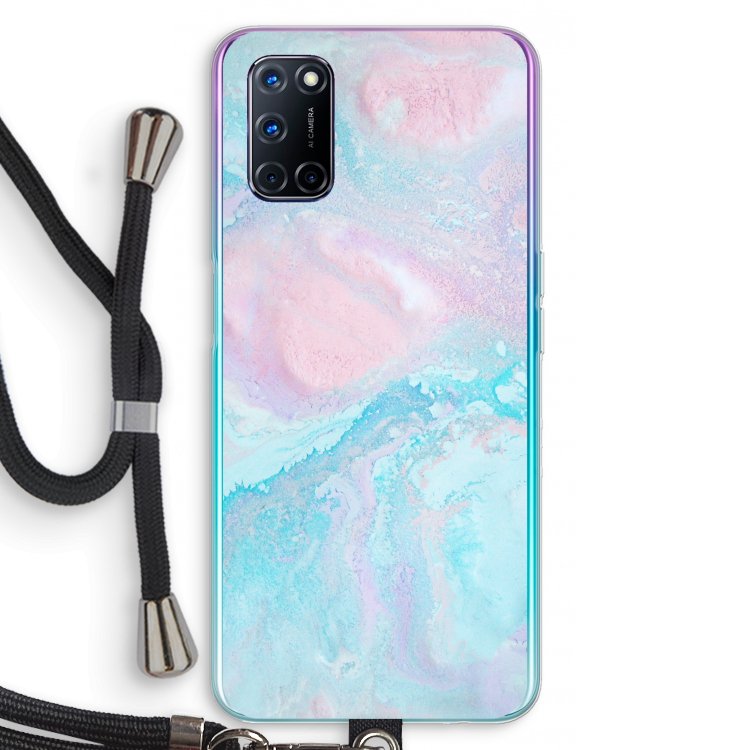Fantasie pastel: Oppo A72 Transparant Hoesje met koord