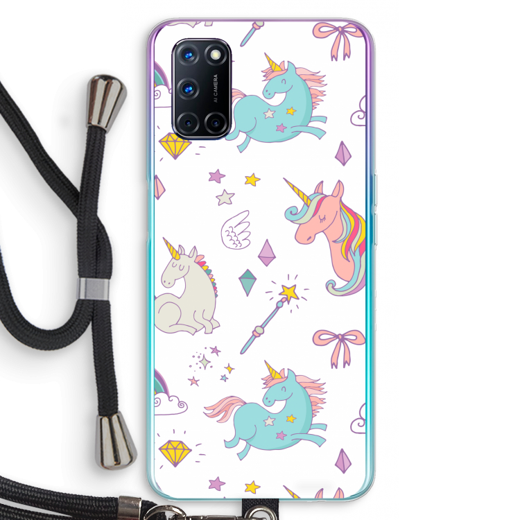 Fantasiewereld: Oppo A72 Transparant Hoesje met koord