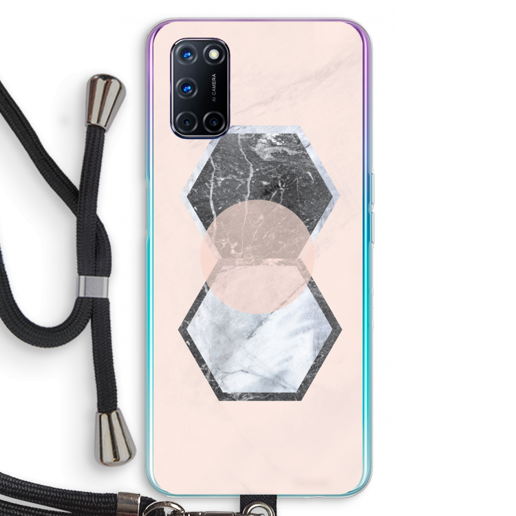 Creatieve toets: Oppo A72 Transparant Hoesje met koord