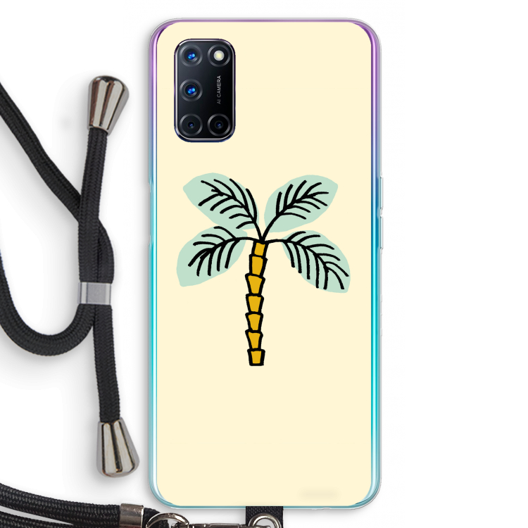 Palmboom: Oppo A72 Transparant Hoesje met koord