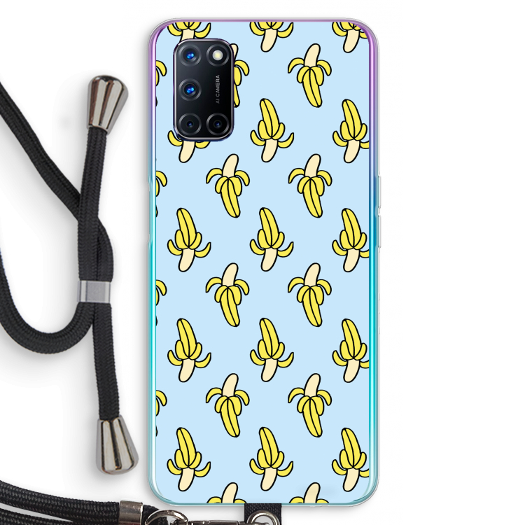 Bananas: Oppo A72 Transparant Hoesje met koord