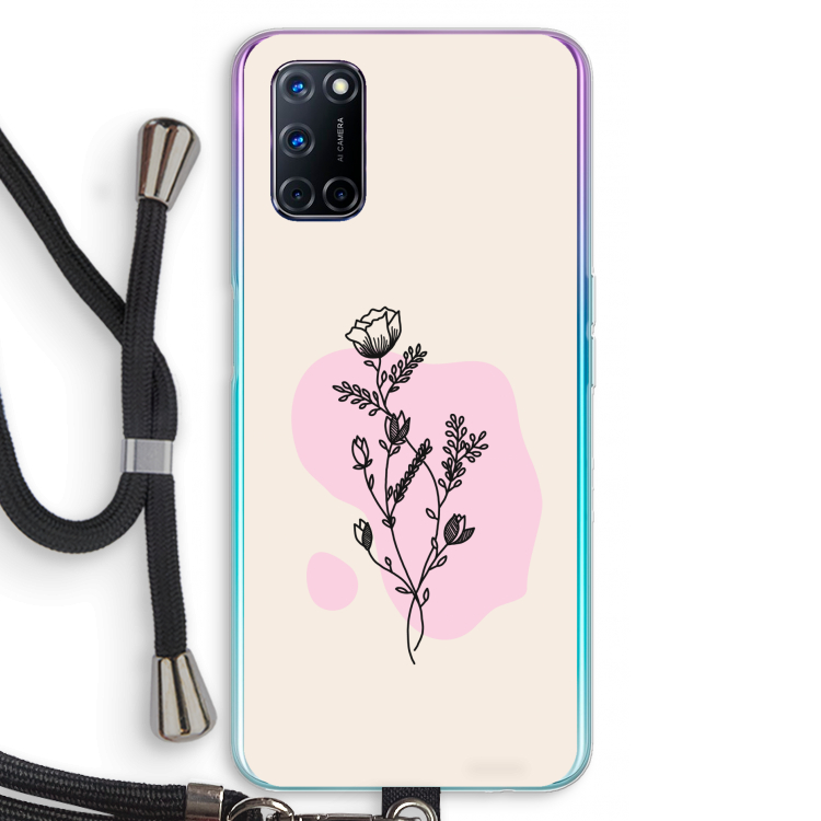 Roses are red: Oppo A72 Transparant Hoesje met koord