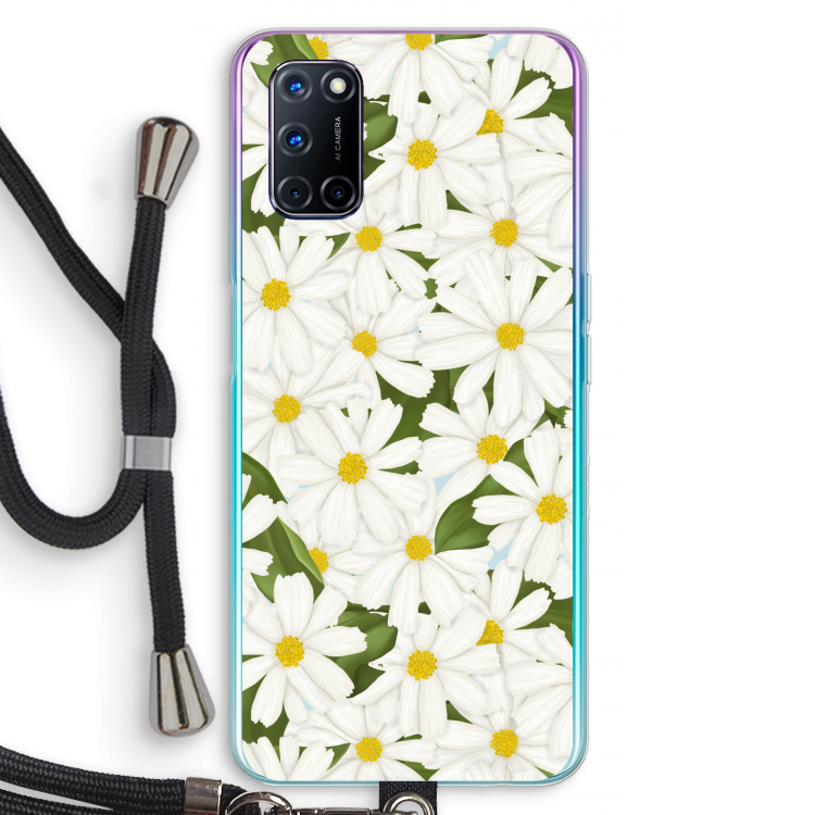 Summer Daisies: Oppo A72 Transparant Hoesje met koord