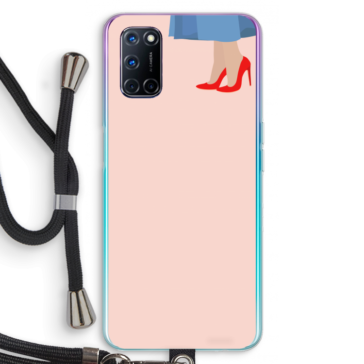 High heels: Oppo A72 Transparant Hoesje met koord