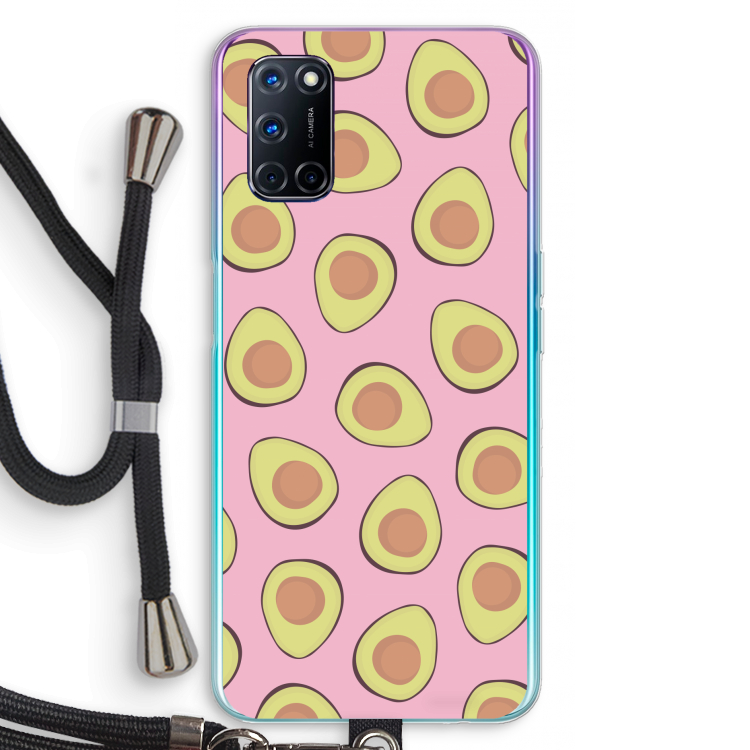 Dancing avocados: Oppo A72 Transparant Hoesje met koord