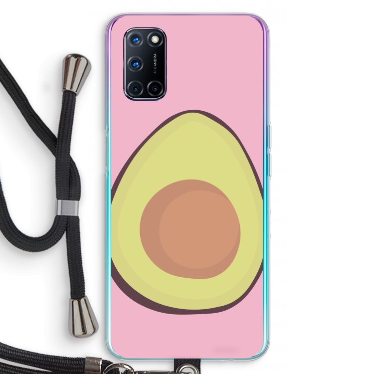 Avocado: Oppo A72 Transparant Hoesje met koord