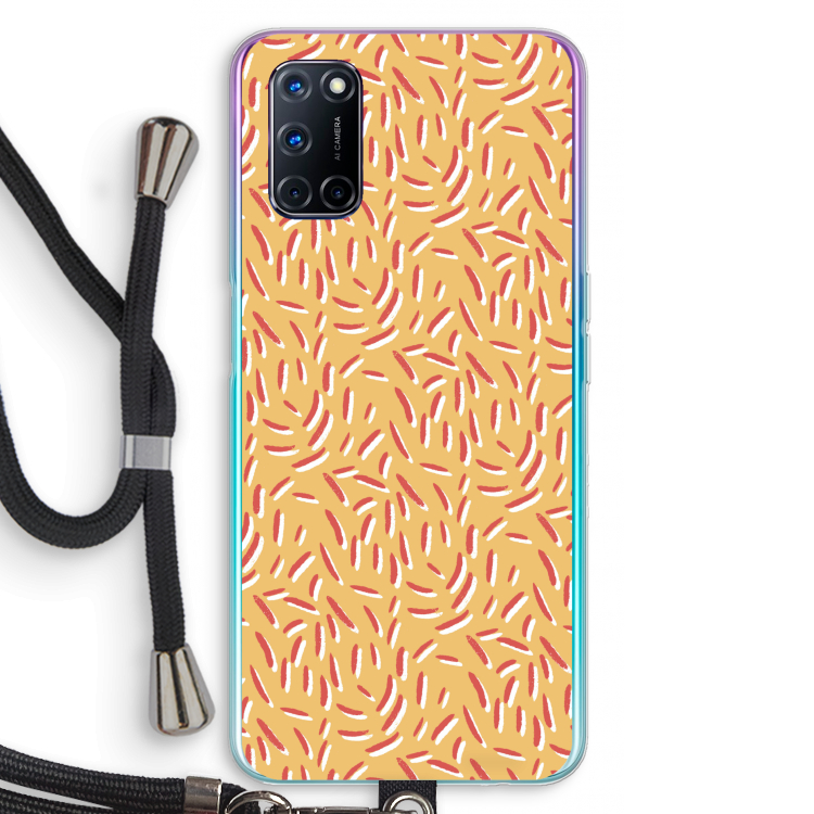 Camouflage: Oppo A72 Transparant Hoesje met koord