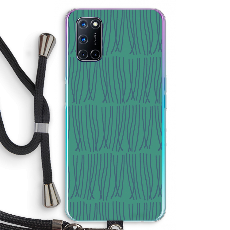 Swirls: Oppo A72 Transparant Hoesje met koord
