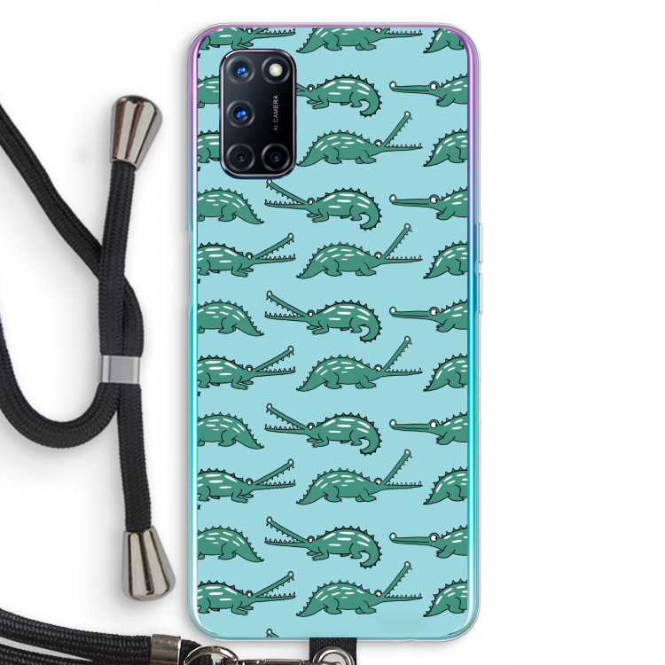 Kroko: Oppo A72 Transparant Hoesje met koord
