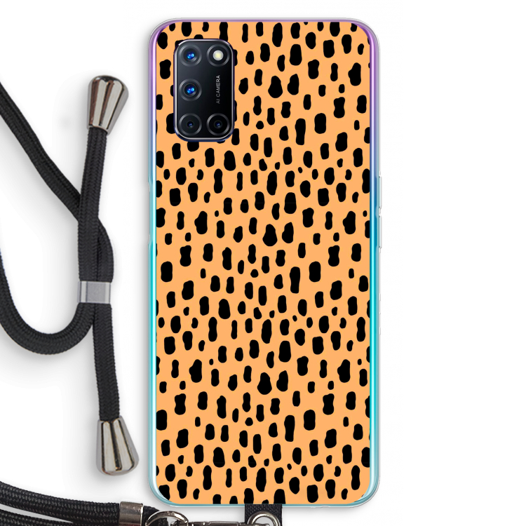 Panter: Oppo A72 Transparant Hoesje met koord
